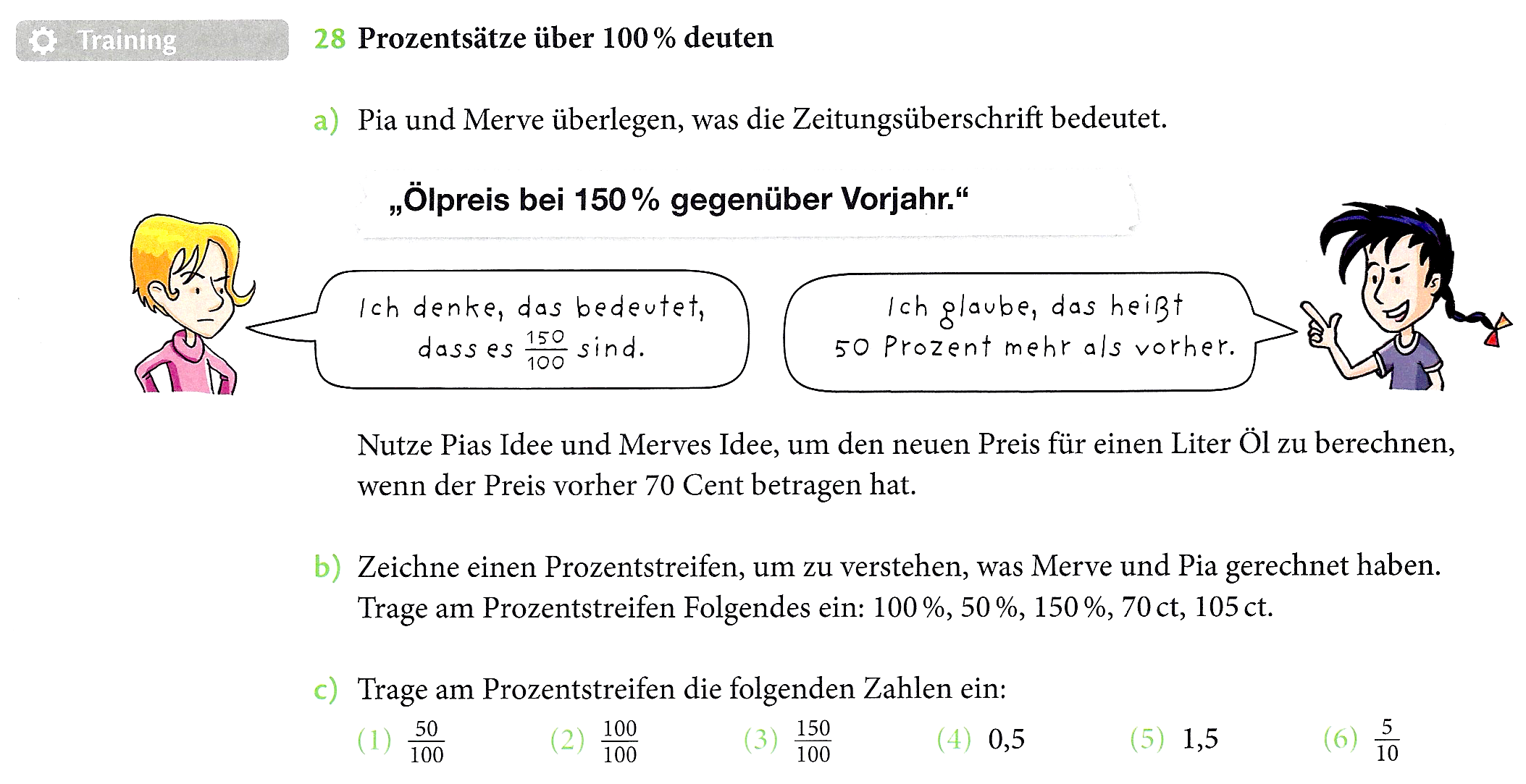 Vertiefungsaufgabe zur Prozentrechnung (Leuders et al., 2015, S. 241)