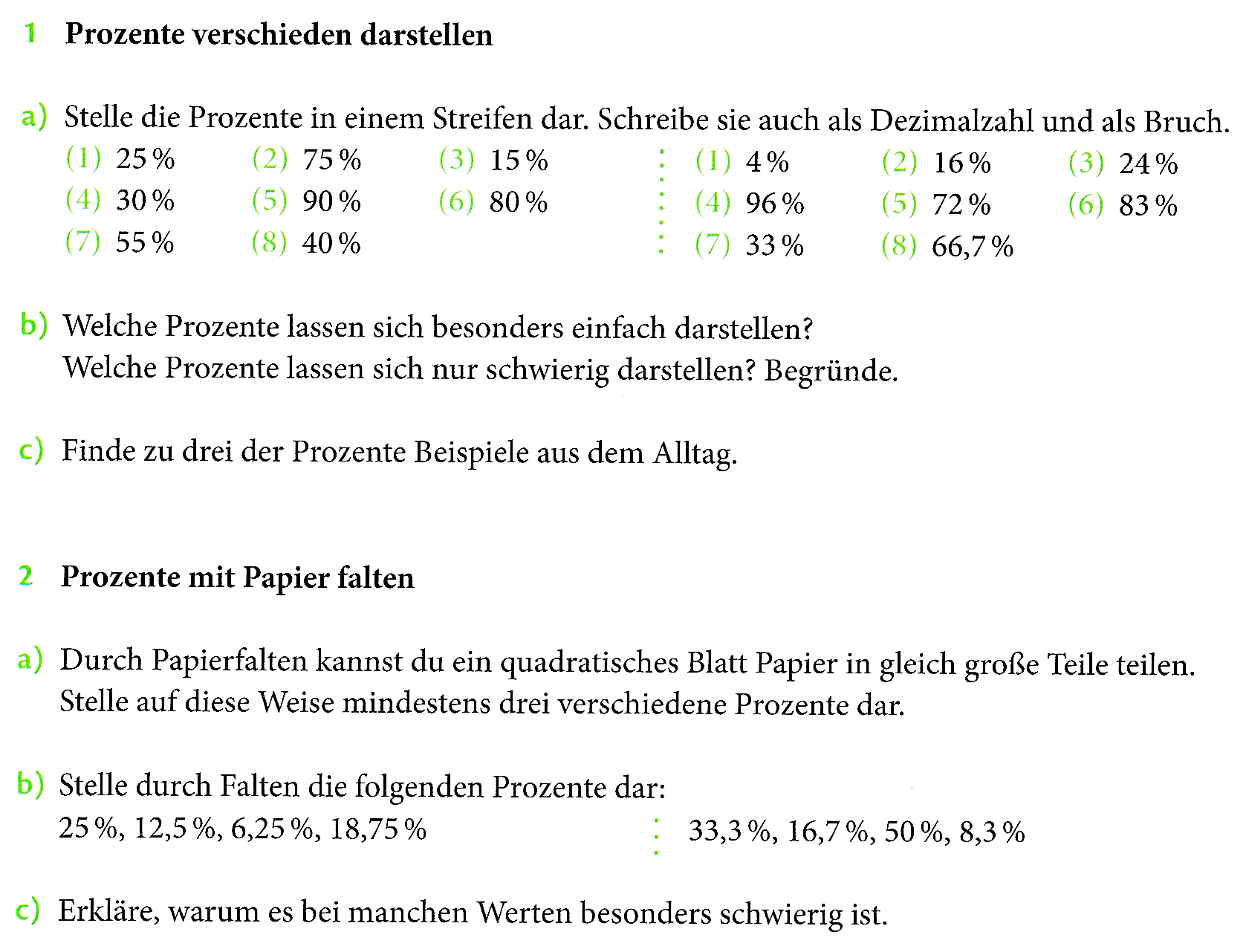 Übungsaufgaben zur Prozentrechnung (Leuders et al., 2015, S. 232)