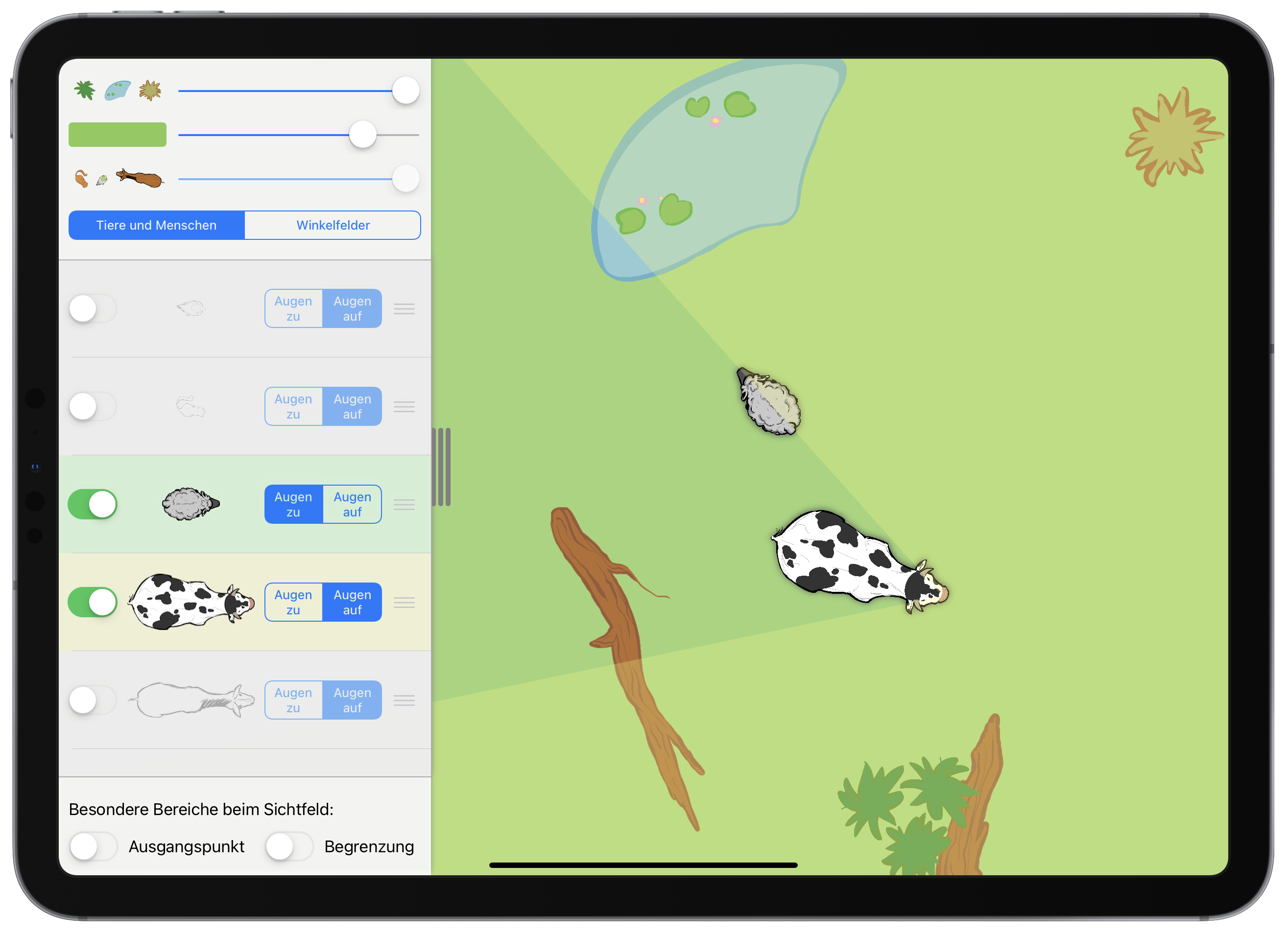 Screenshot der App Winkel-Farm (Etzold, 2019a)